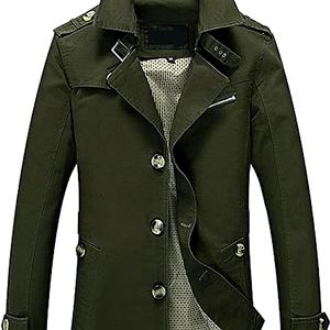 Burband Unisex Casual Notch Lapel Windbreaker Worn By The Jared himself....